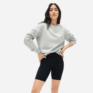 EVERLANE The Classic Unisex French Terry Crew In Heather Grey